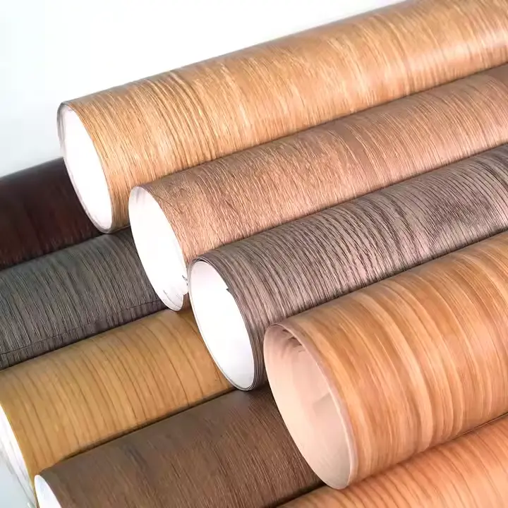 Medienos efektas PVC PET PP dekoratyvinė virtuvės vinilo plėvelė